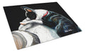 Boston Terrier Spot In The Sun Cutting Board Tempered Glass Kitchen Cutting Surface, Heat Resistant Chopping, Non-Slip Feet, Food Prep & Serving