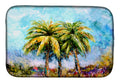 Summer Breezes Palm Tree Dish Drying Mat Absorbent Dish Drying Mat Pad for Kitchen Counter Dish Drainer Mat for Countertop, 14 x 21", Multicolor