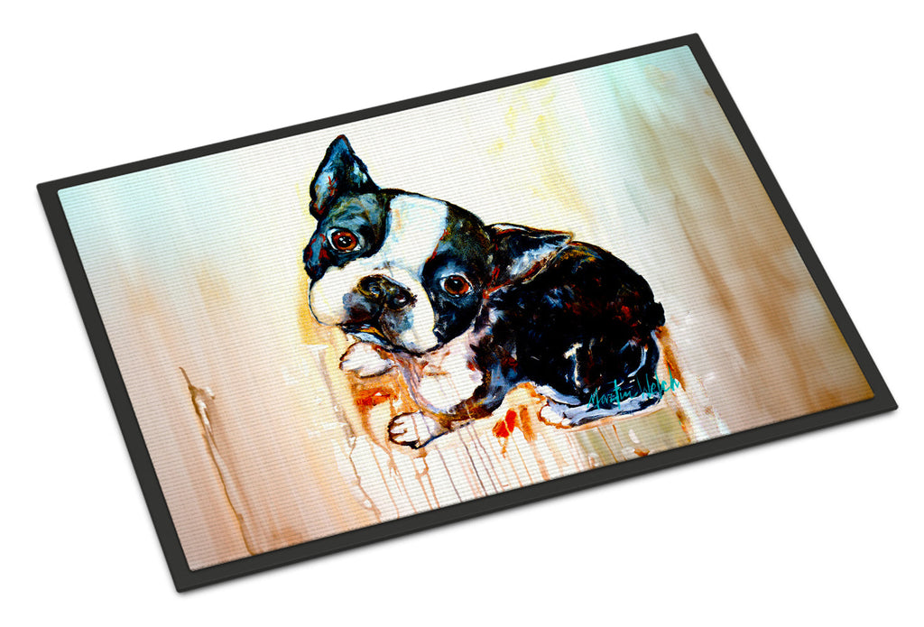 Boston Terrier The Look Doormat Indoor Outdoor 24H X 36W Front Door Mat Rugs for Entryway, Non Slip Washable Low Pile,