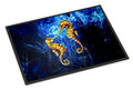 Seahorses Two To Tango Doormat Indoor Outdoor 18H X 27W Front Door Mat Rugs for Entryway, Non Slip Washable