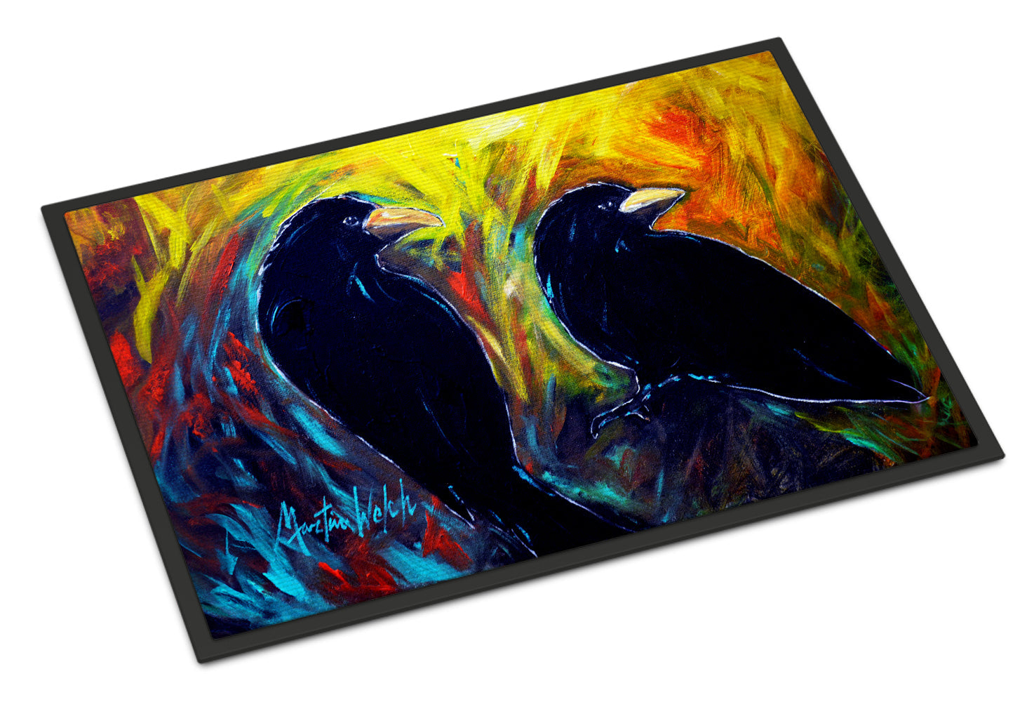 What Was That Black Crows Doormat Indoor Outdoor 18H X 27W Front Door Mat Rugs for Entryway, Non Slip Washable