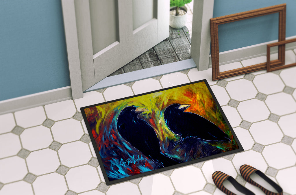 What Was That Black Crows Doormat Indoor Outdoor 18H X 27W Front Door Mat Rugs for Entryway, Non Slip Washable