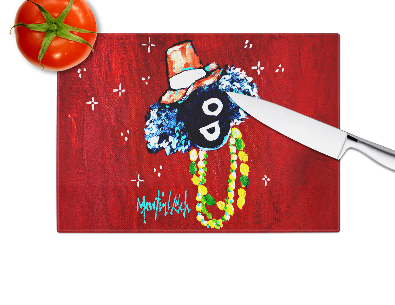 Zee Bee Cutting Board Tempered Glass Kitchen Cutting Surface, Heat Resistant Chopping, Non-Slip Feet, Food Prep & Serving