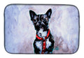 Boston Terrier Ziggy Dish Drying Mat Absorbent Dish Drying Mat Pad for Kitchen Counter Dish Drainer Mat for Countertop, 14 x 21", Multicolor