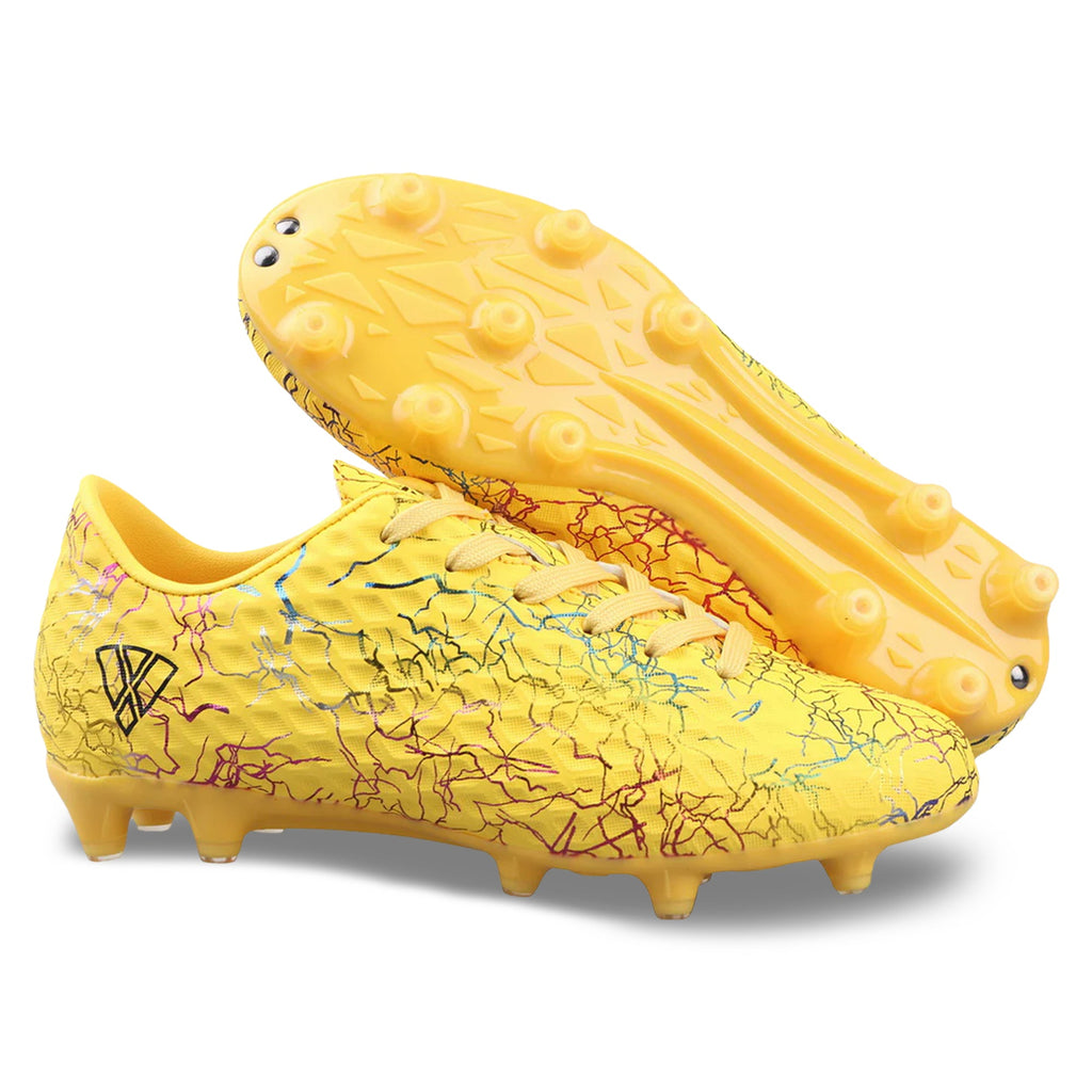 Vizari Zodiac JR Kids Firm Ground (FG) Soccer Cleats – Yellow, Youth Sizes 8C–6Y