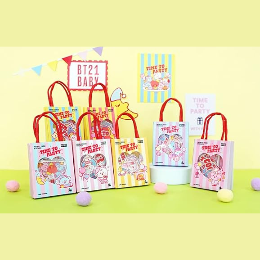 BTS x BT21 Minini Time To Party Mobile Deco Sticker