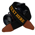 Custom Camera Strap, Embroidered Name Camera Strap - Black