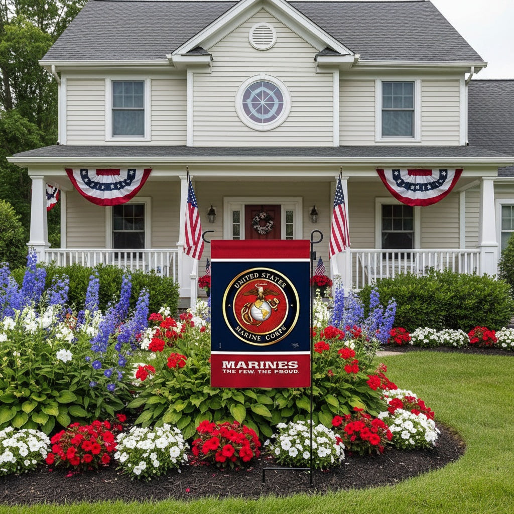 Marines The Few The Proud Garden Flag 2 Sided