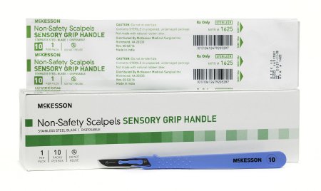 McKesson General Purpose Stainless Steel Scalpel with Sensory Grip Handle