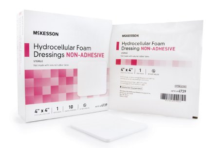 McKesson Hydrocellular Foam Dressings 4" x 4" Sterile - 4739