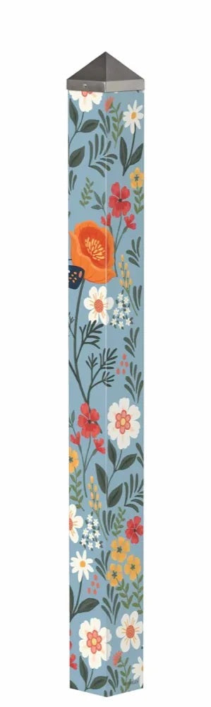 Meadow Flora Blue Art Pole 60 Inches