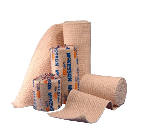 Elastic Bandage McKesson 6 Inch X 5 Yard Single Hook and Loop Closure Tan NonSterile Standard Compression - 16-1033-6