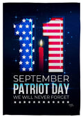 Memory of 9/11 Garden Flag 2 Sided Patriot Day