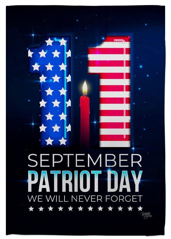 Memory of 9/11 Garden Flag 2 Sided Patriot Day