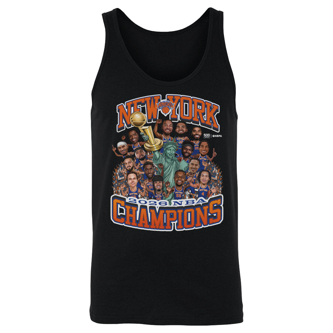 New York Knicks NBA Finals 2026 Champions Caricature WHT
