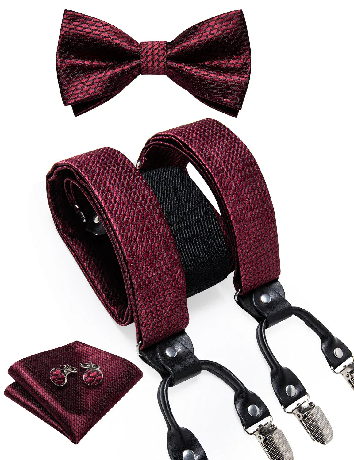 Men's Silk Suspenders Set