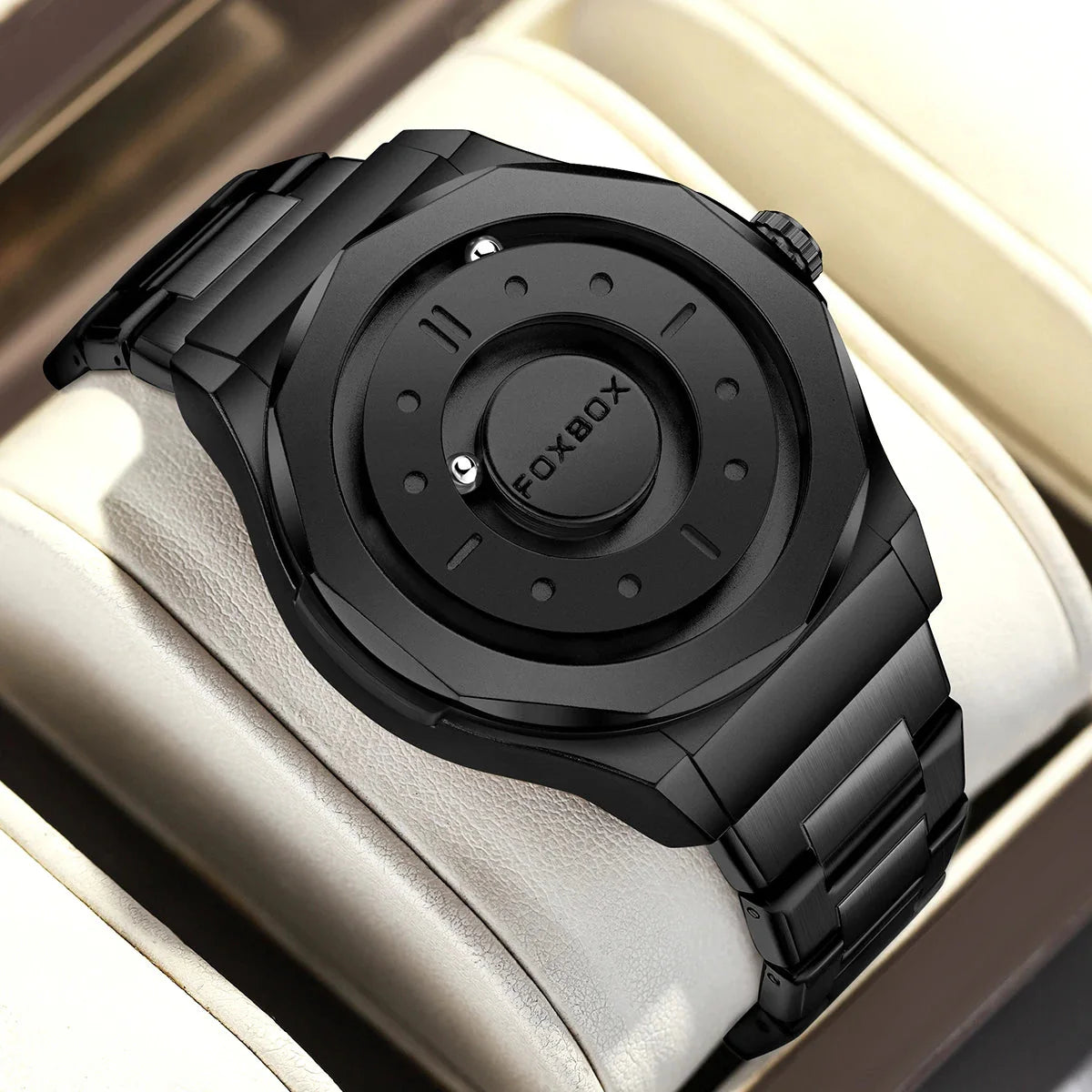Men's Stainless Steel Quartz Watch.