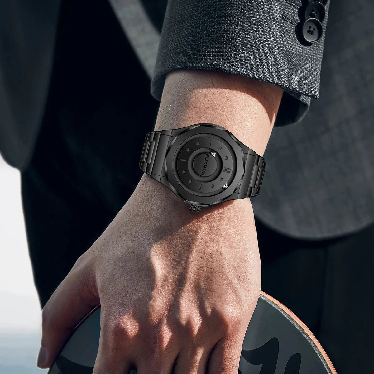 Men's Stainless Steel Quartz Watch.