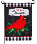 Merry Christmas Cardinal Garden Flag 2 Sided Decorative