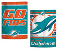 Miami Dolphins Garden Flag 2 Sided Go Fins Slogan