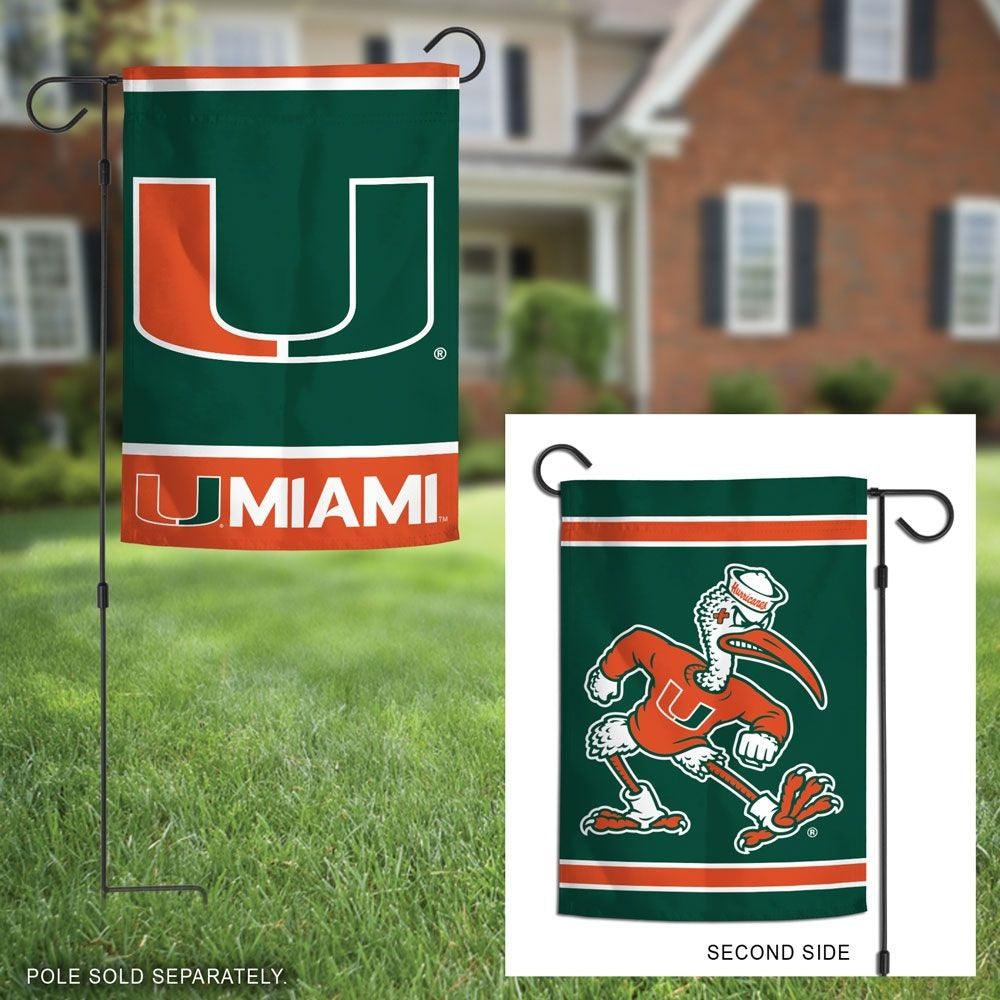 Miami Hurricanes 2-Sided Garden Flag
