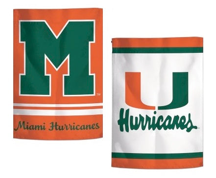 Miami Hurricanes Garden Flag Throwback