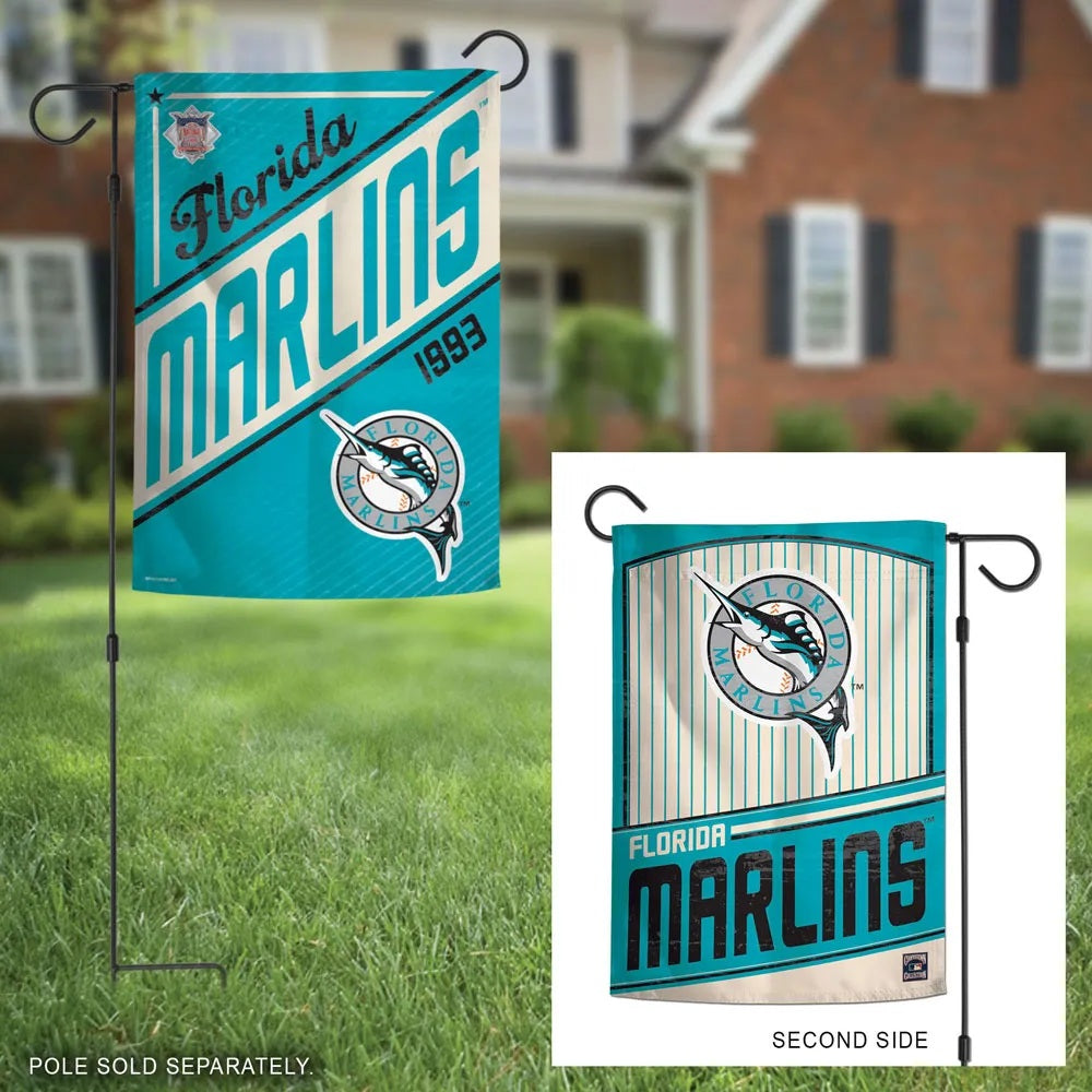 Miami Marlins Garden Flag 2 Sided Vintage Retro