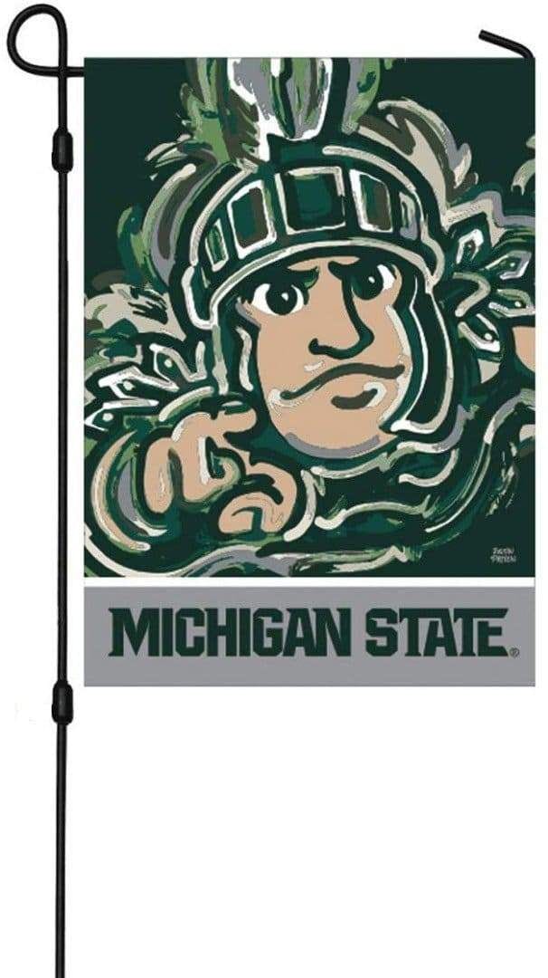 Michigan State University Garden Flag 2 Sided Justin Patten Spartans