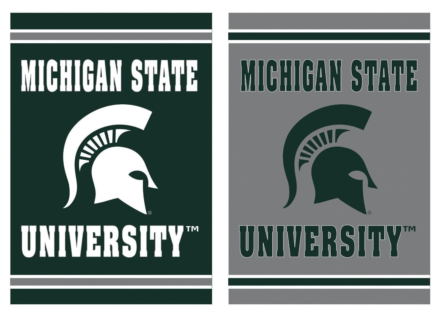 Michigan State University Garden Flag 2 Sided Textured Spartans