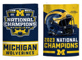Michigan Wolverines Garden Flag 2 Sided 2023 Football Champions