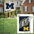 Michigan Wolverines Garden Flag 2 Sided Retro Logo