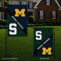 Michigan vs Michigan State House Divided Garden Flag 2 Sided Rivalry