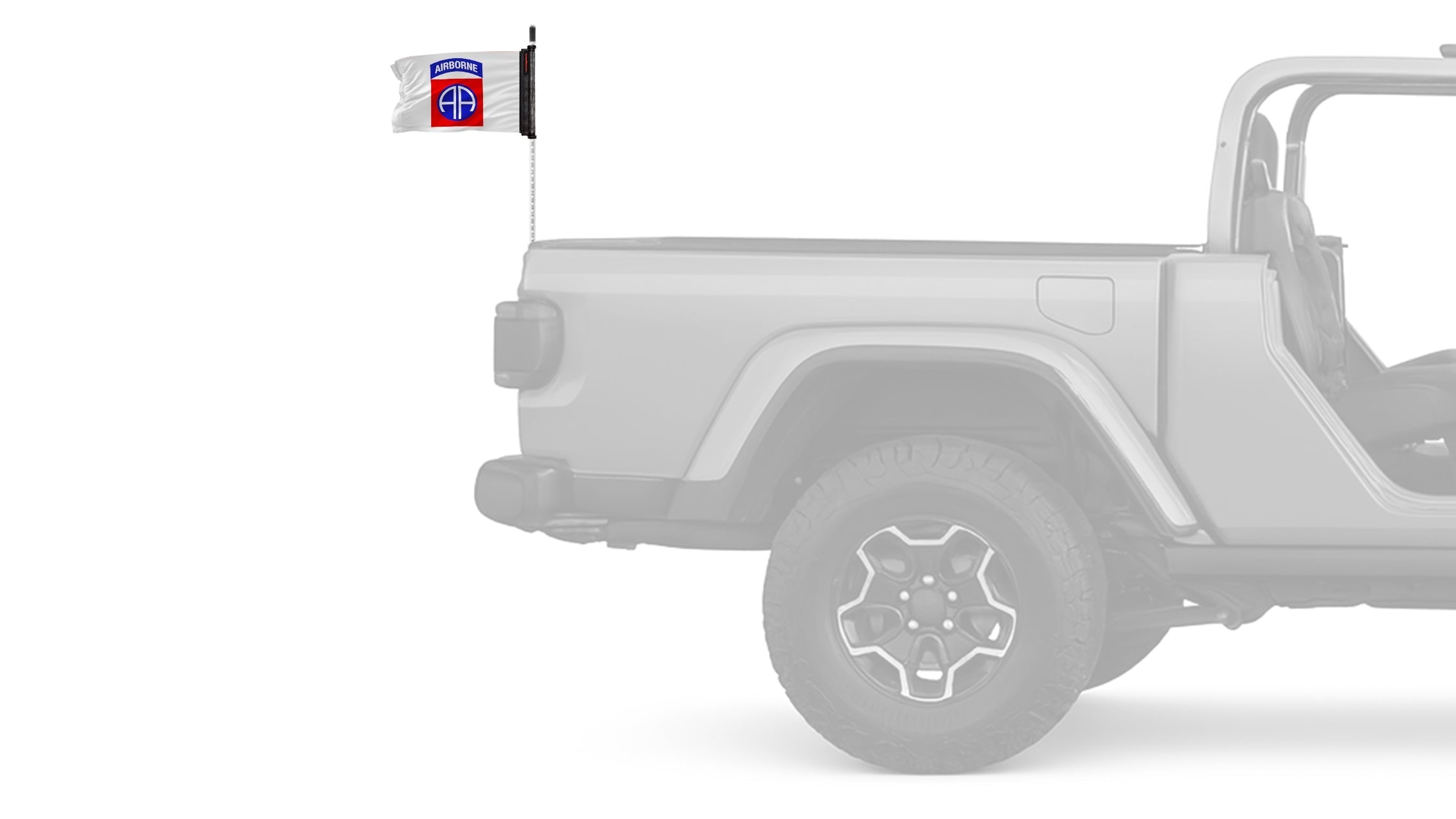 Airborne 82nd Division 12"x18" Forever Wave Flag for Jeep Wrangler CJ-7 and CJ-8 1976-1986