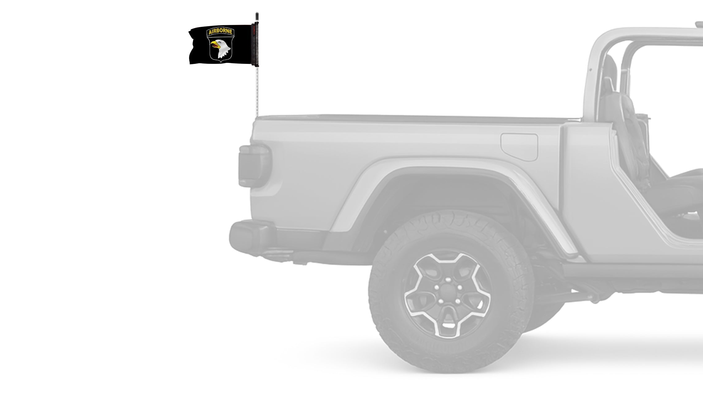 Airborne 101st Division 12"x18" Forever Wave Flag for Jeep Wrangler JLU 4-Door 2018-Present