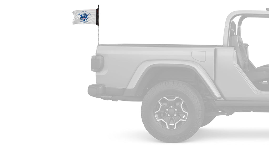 Coast Guard 12"x18" Forever Wave Flag for Jeep Wrangler CJ-7 and CJ-8 1976-1986
