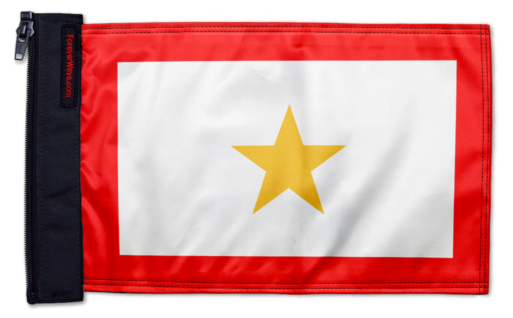 Service Gold Star12"x18" Forever Wave Flag for Jeep Wrangler LJ 2003-2006