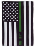 Military Thin Green Line Garden Flag 2 Sided