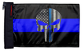 Thin Blue Line Punisher 12"x18" Forever Wave Flag for Jeep Wrangler TJ 1996-2006