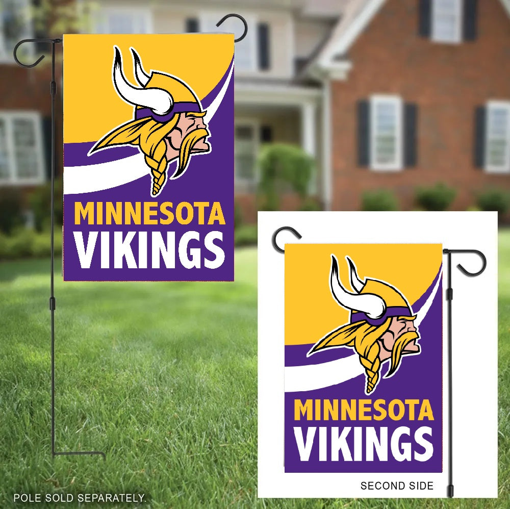 Minnesota Vikings 2 Sided Burlap Garden Flag