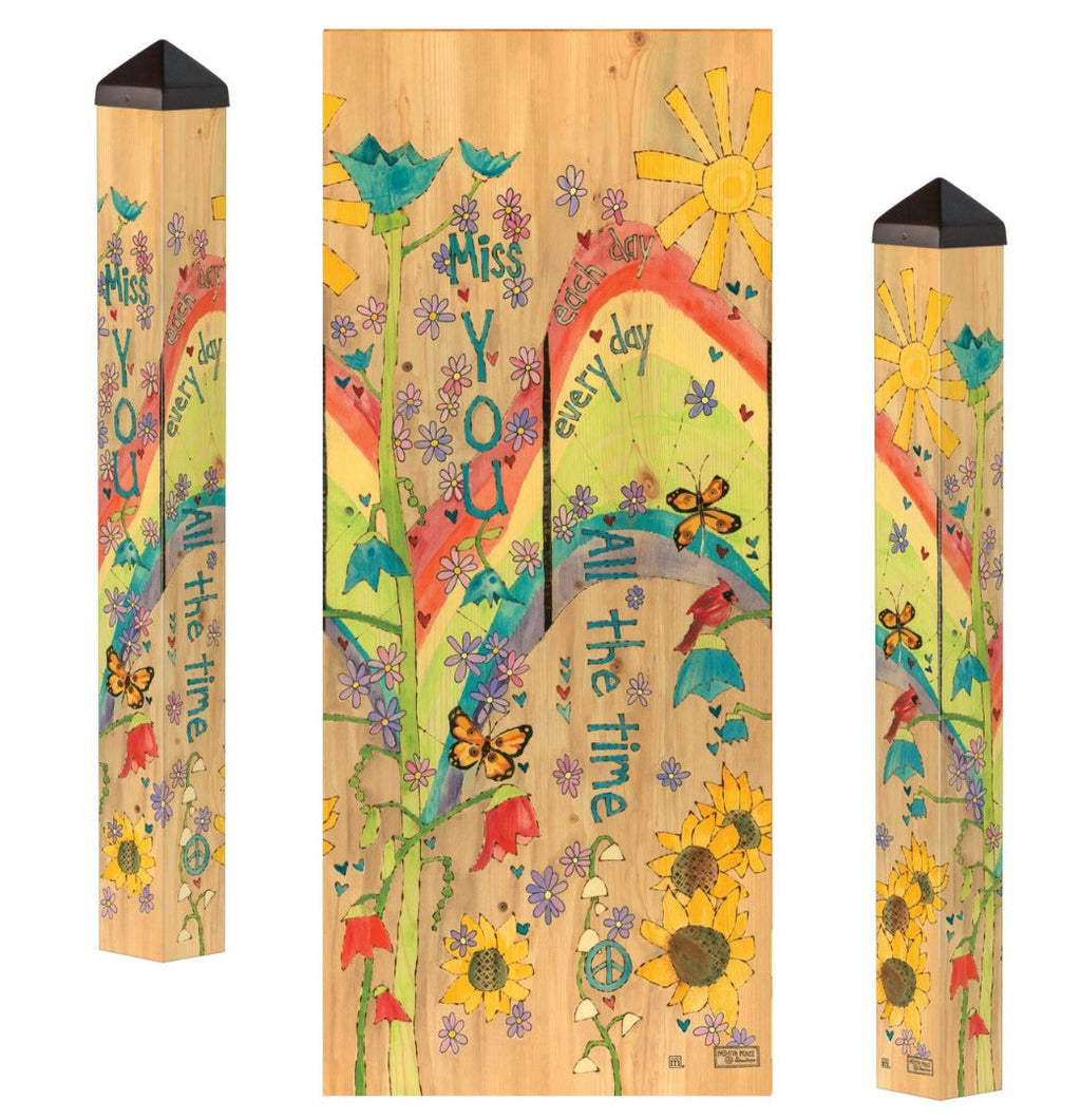 Miss You Art Pole 40 Inches Memorial