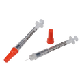 Safety Insulin Syringe with Needle Monoject™ 1 mL 1/2 Inch 29 Gauge Sliding Safety Needle Regular Wall - 8881511110