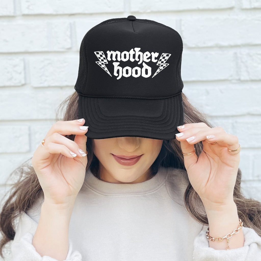 Mother Hood Lightning Bolt Sassy Funny Bold Statement For Bold Fashion Lovers Trucker Hat