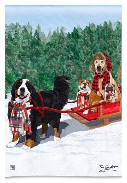 Mountain Dogs Garden Flag