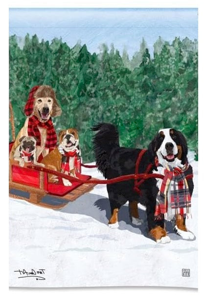 Mountain Dogs Garden Flag