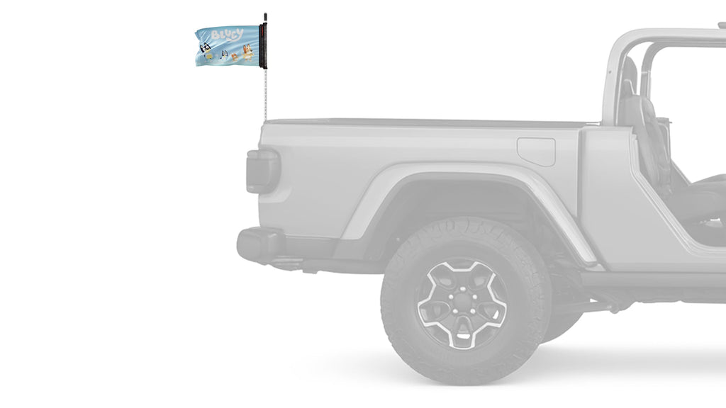 Bluey 12"x18" Forever Wave Flag for Jeep Wrangler YJ 1986-1995