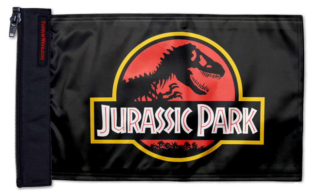 Jurassic Park 12"x18" Forever Wave Flag for Jeep Wrangler JK 2-Door 2007-2018