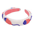 American USA Flag Beaded Headband