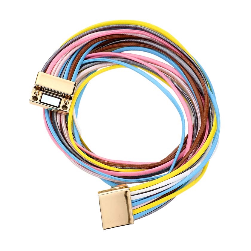 Faux Leather Wrap Bracelet