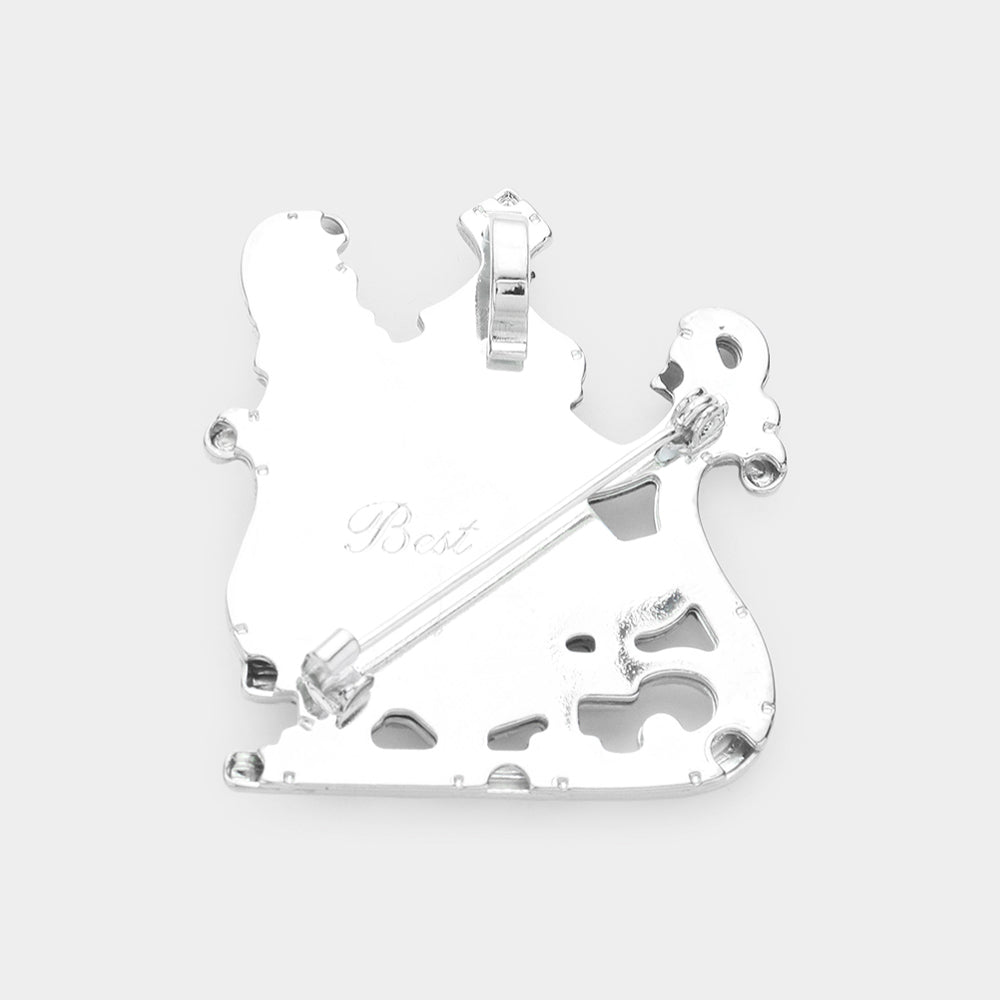 Metal Santa Claus Pin Brooch Pendant