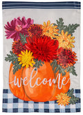 Mums and Pumpkin 2 Sided Garden Flag